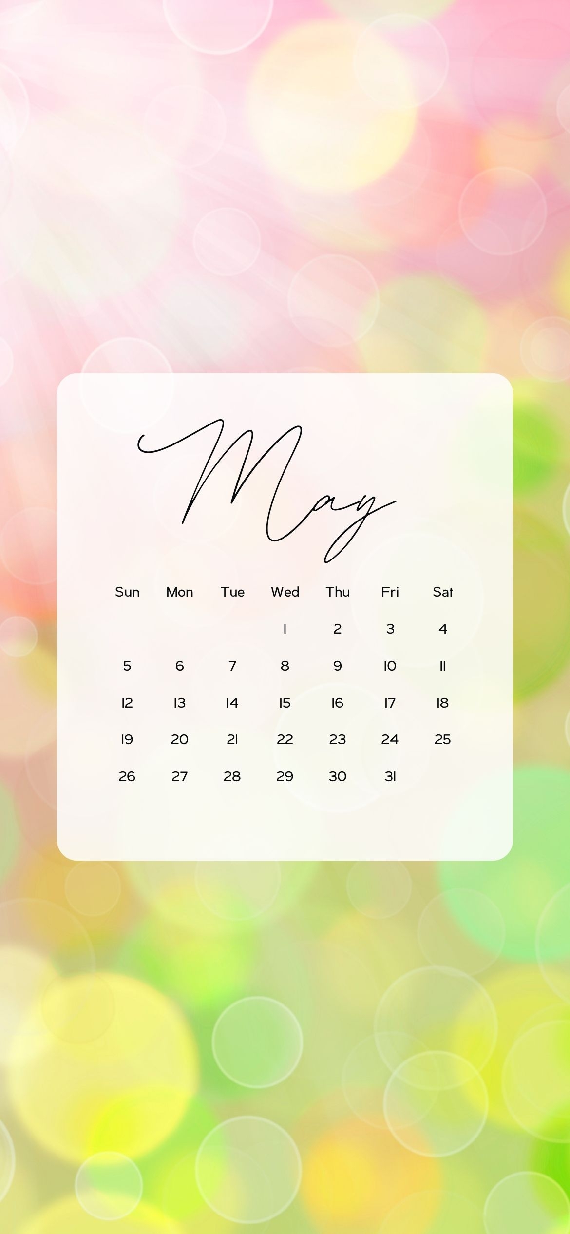 Desktop Calendar Wallpaper May 2026