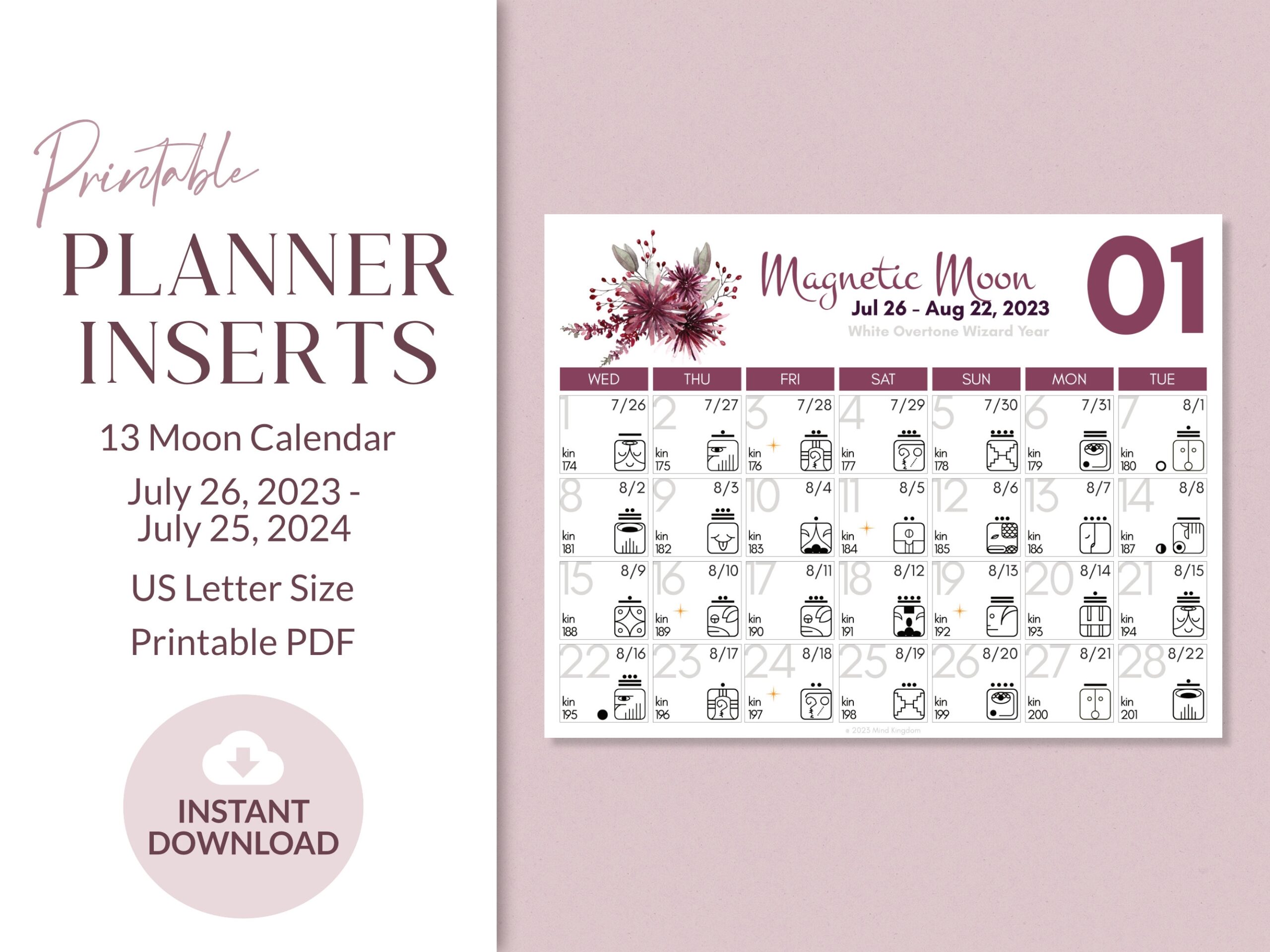 Mayan Calendar 13 Month 2025 Etsy