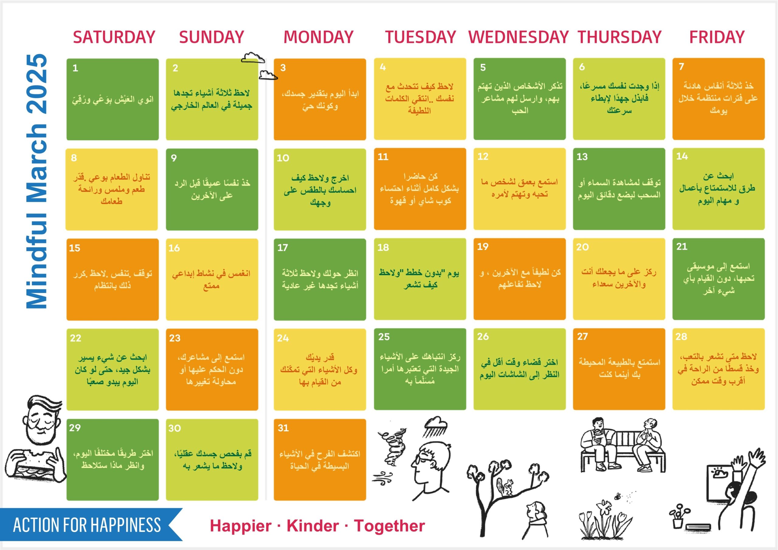 Mindful March Action For Happiness