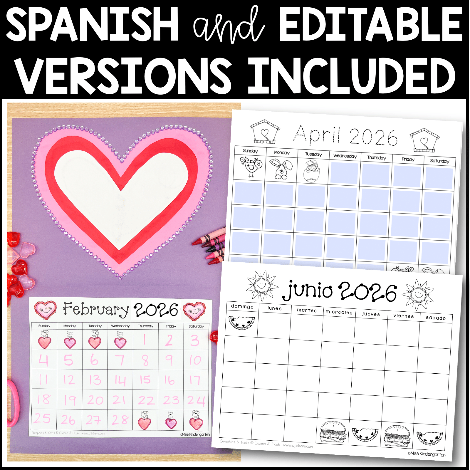 Editable Calendar For April 2026