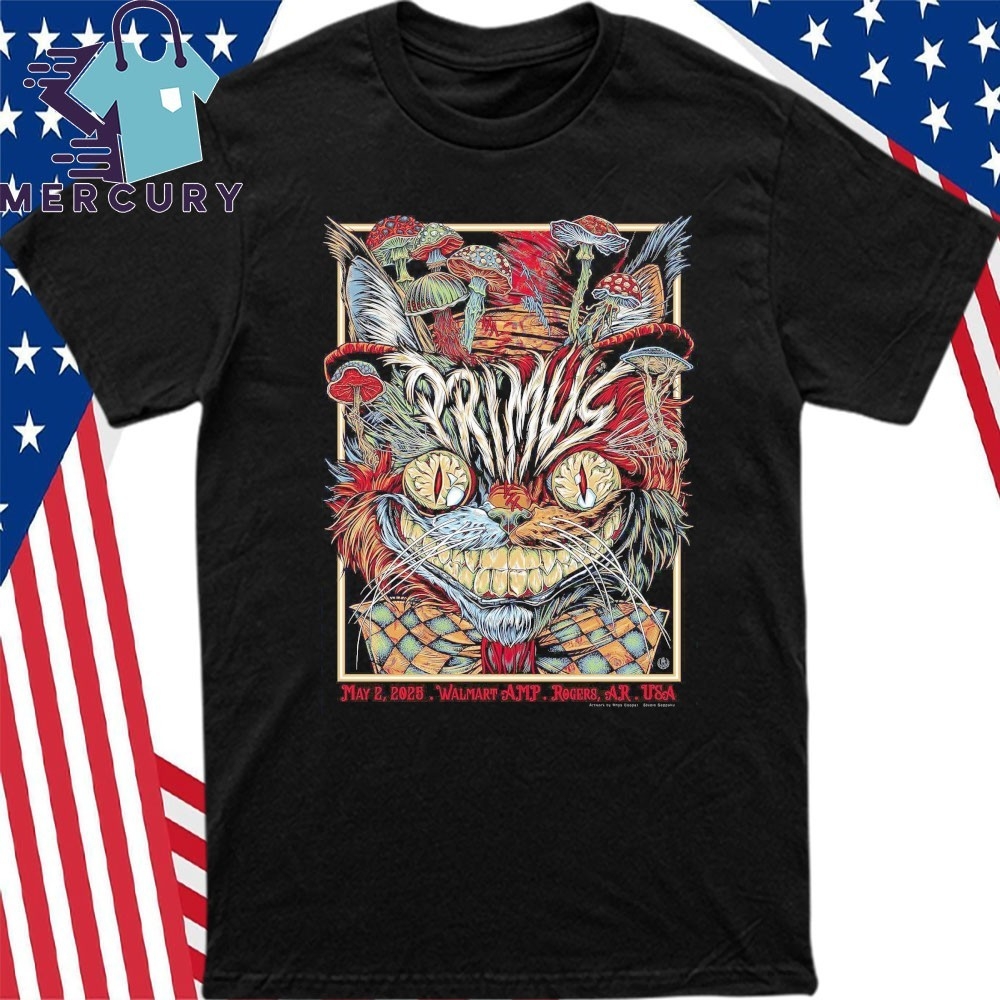 Official Primus May 2 2025 Walmart AMP Rogers AR USA Shirt Hoodie Sweater Long Sleeve And Tank Top