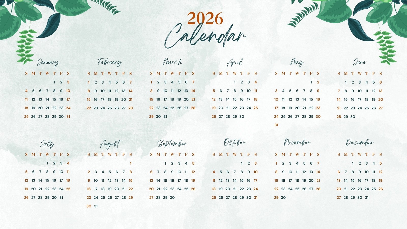 Page 11 Free And Customizable Calendar Templates Canva