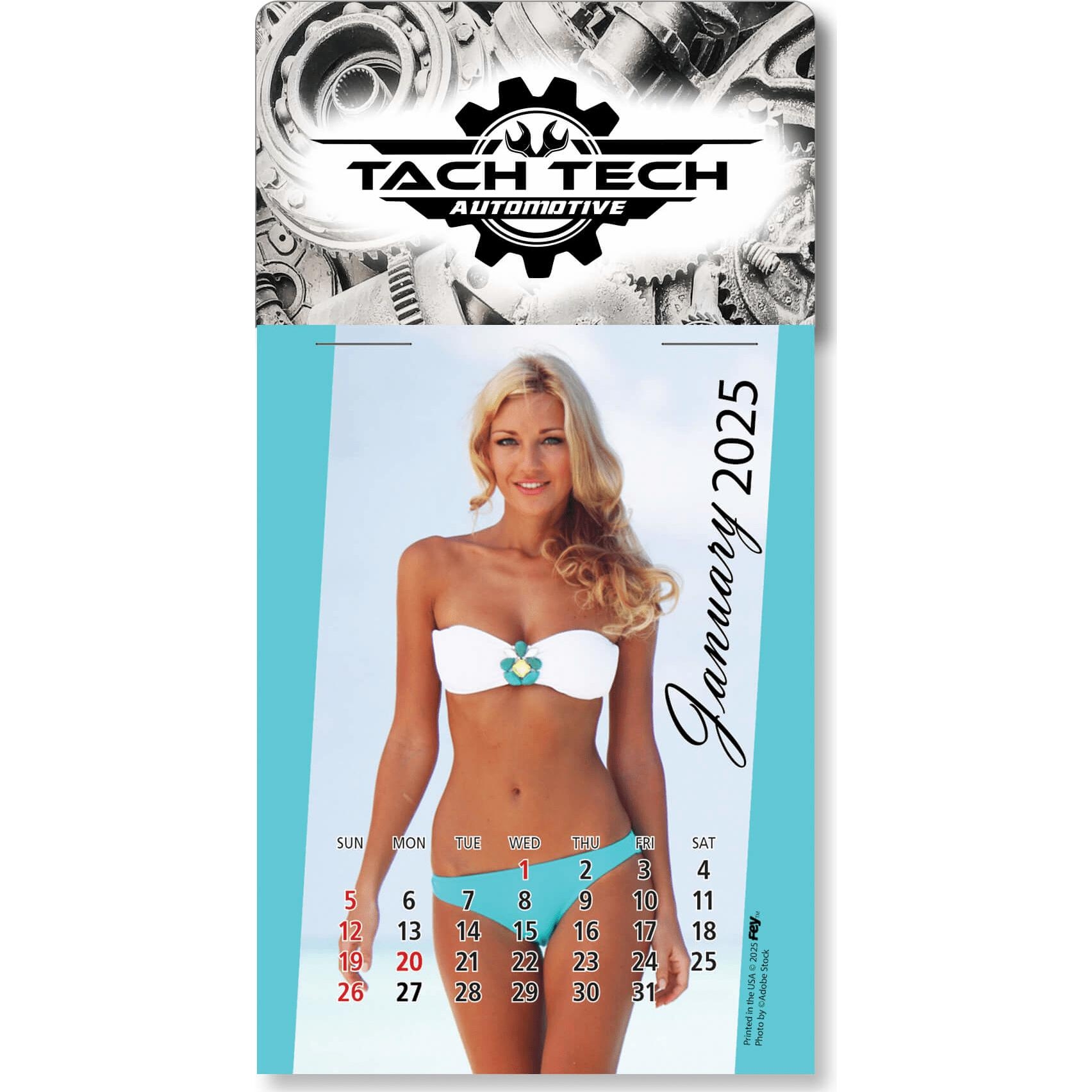 Printed Peel N Stick Swimsuit Calendar Pads 2025 