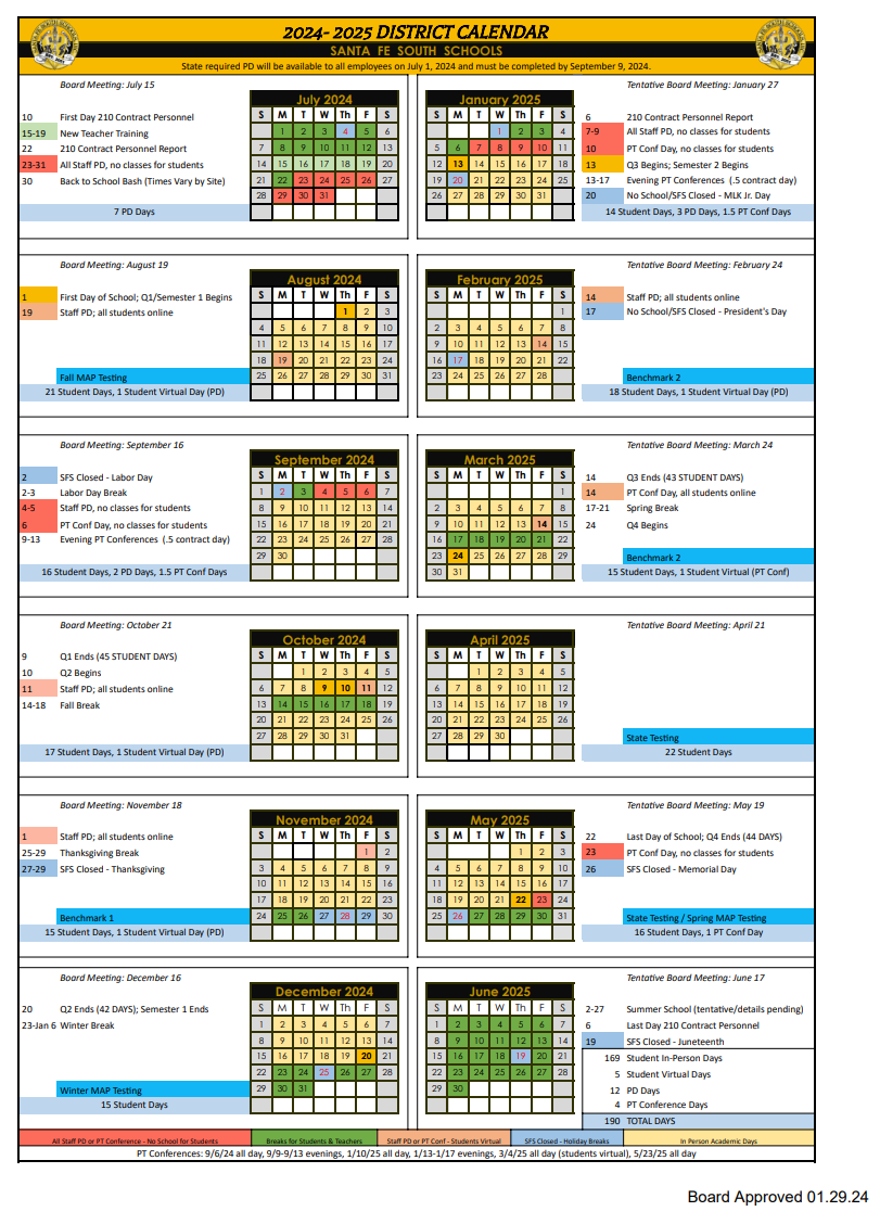 Santa Fe Calendar May 2026