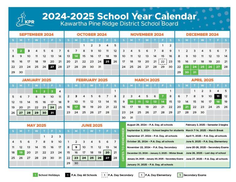 School Calendars Kawartha Pine Ridge District School Board
