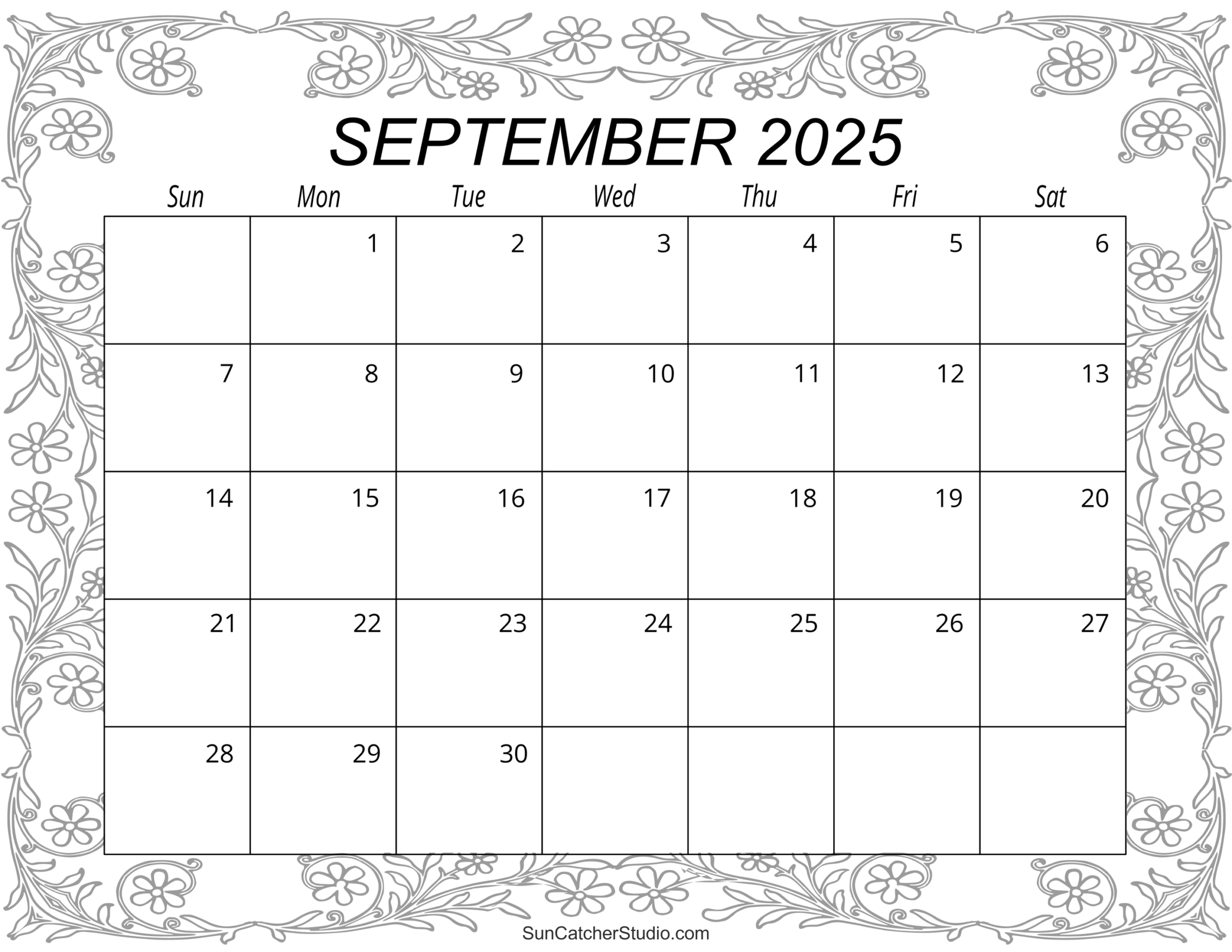 Free Printable Calendar September 2023-June 2025