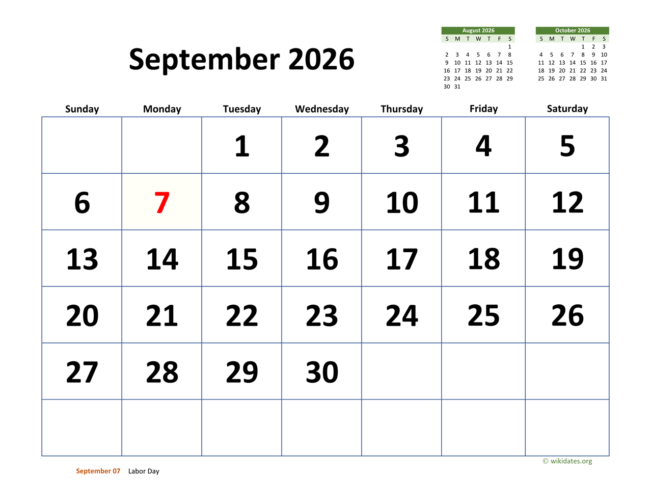 September Marketing Calendar 2026