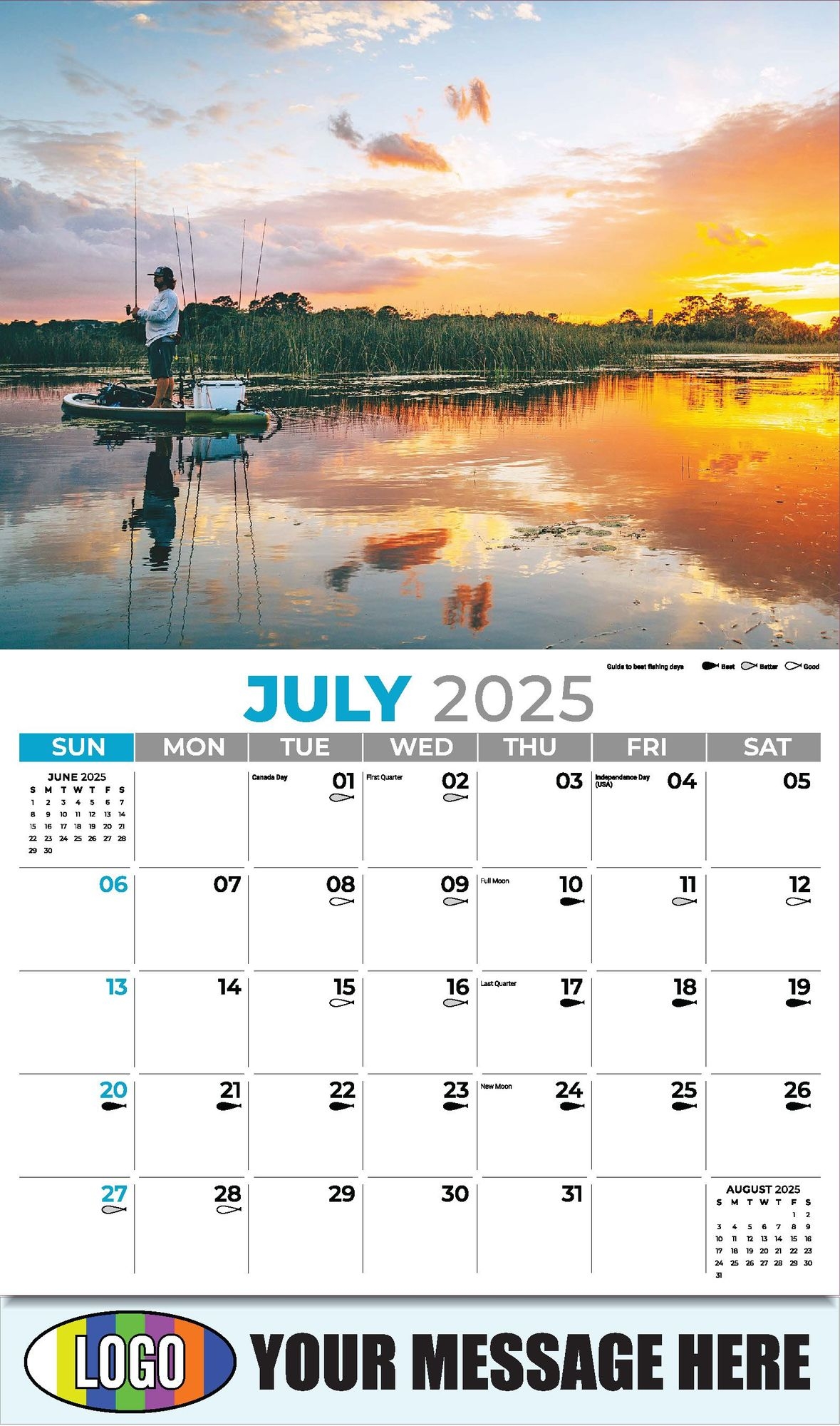 Fishing Calendar For June 2025
