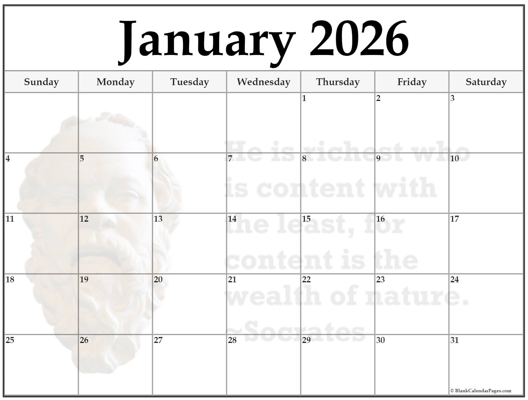 January 2026 Arabic Calendar