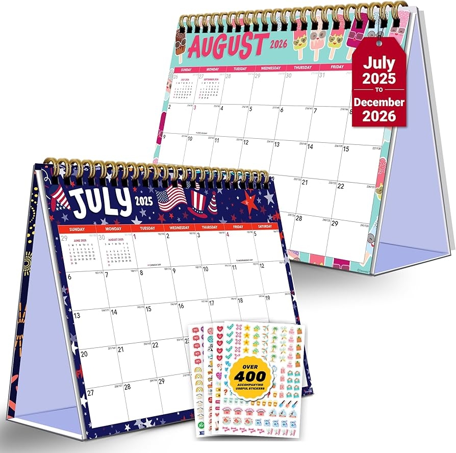 July 2023 To June 2025 Desk Calendar