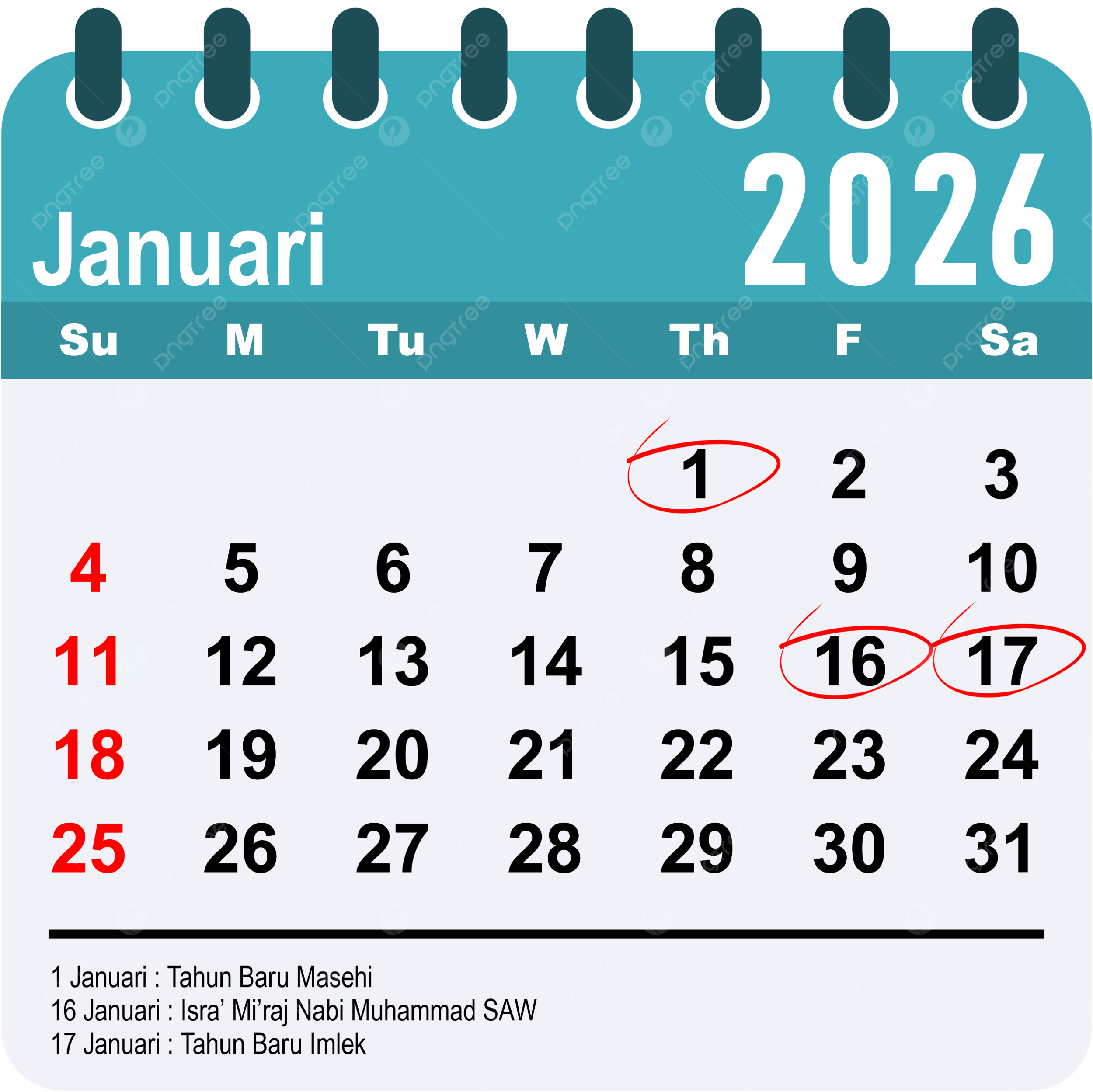 Calender 2026 Blue Januari Dengan Holiday Indonesia Vektor Templat Untuk Unduh Gratis Di Pngtree
