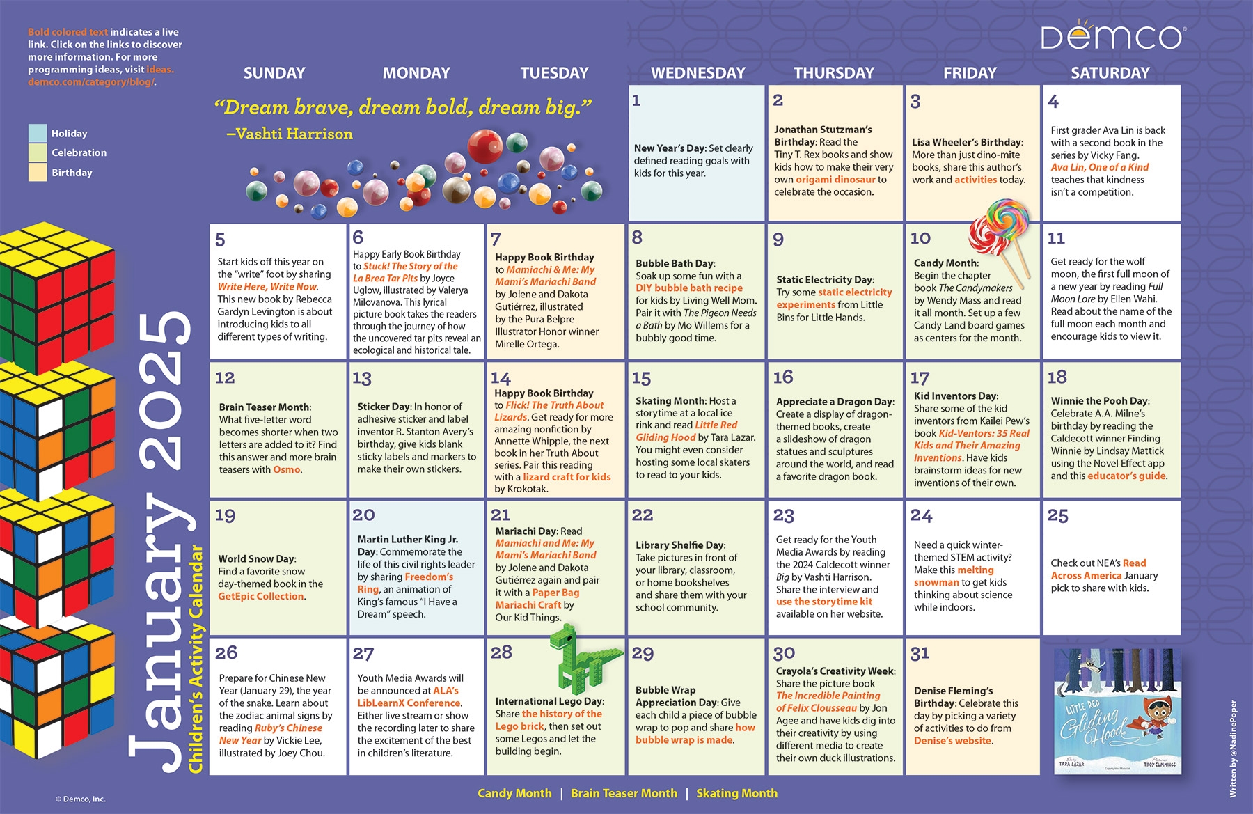 Children s Activity Calendar January 2025