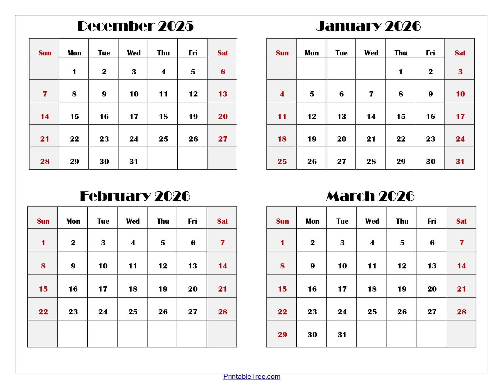 Marathon Calendar December 2026