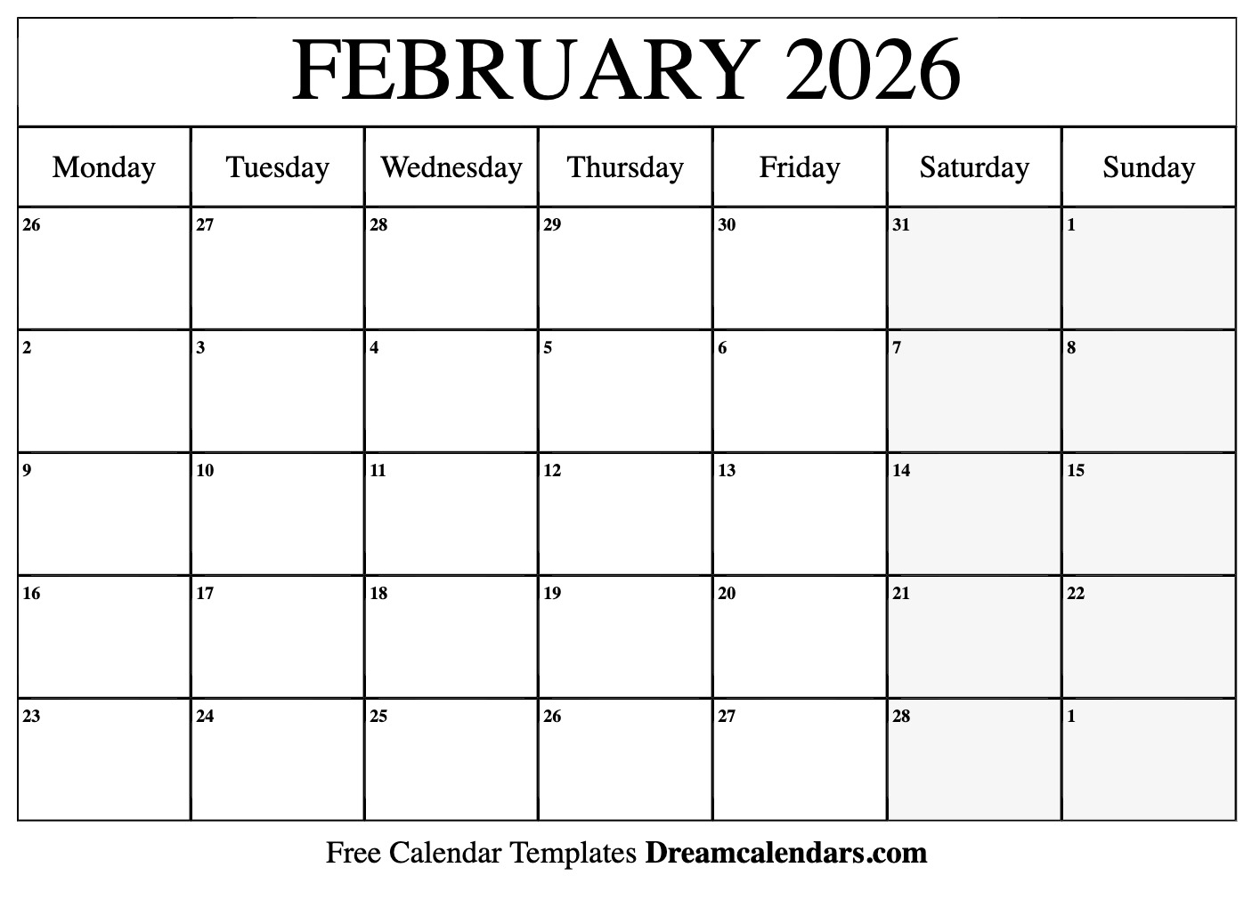 Fun Calendar For February 2026