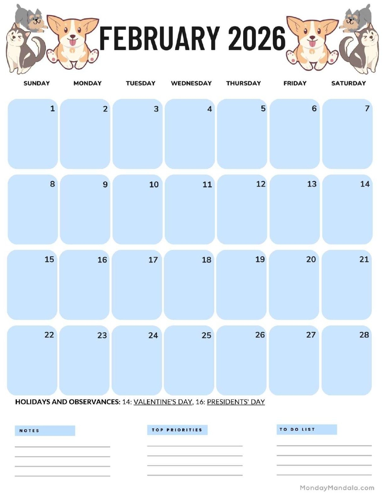 February 2026 Calendars Free PDF Printables 