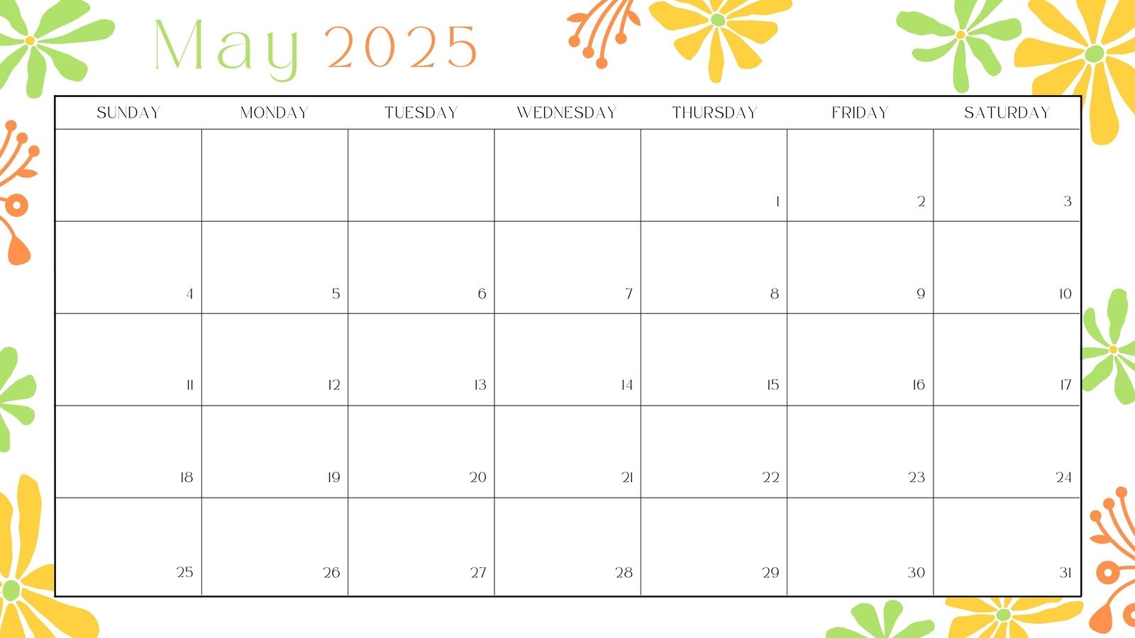 Editable Calendar May 2026 Calendar