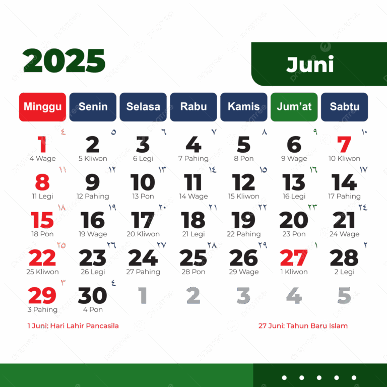 Hijri Calendar June 2025 Complete Vector Download 2025 Hijri 