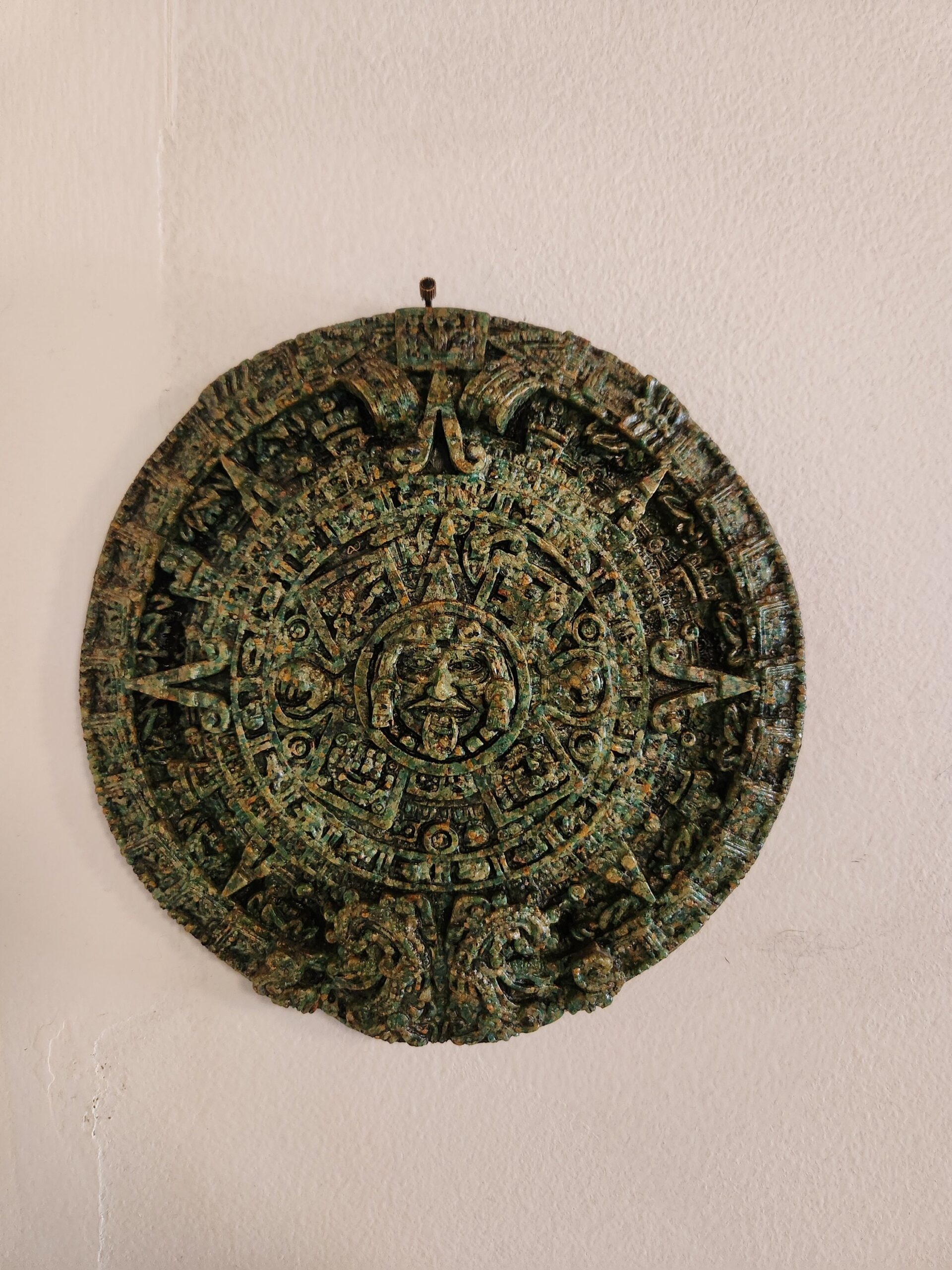 Malachite Aztec Calendar A Beautiful Vintage Piece That Exudes 