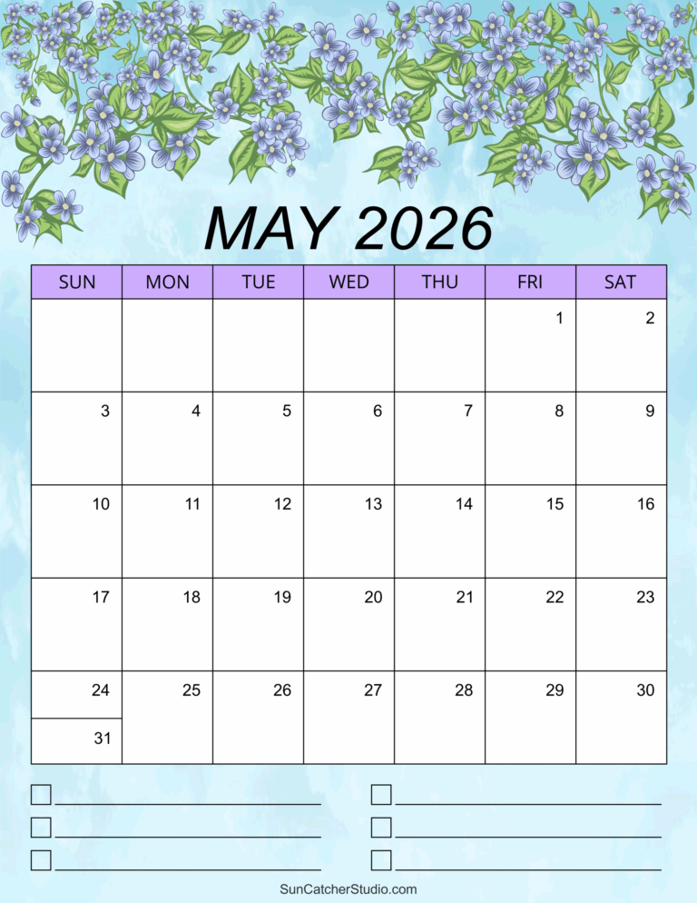May 2026 Calendar Free Printable Free Printables Monograms Design Tools Patterns U0026 DIY Projects