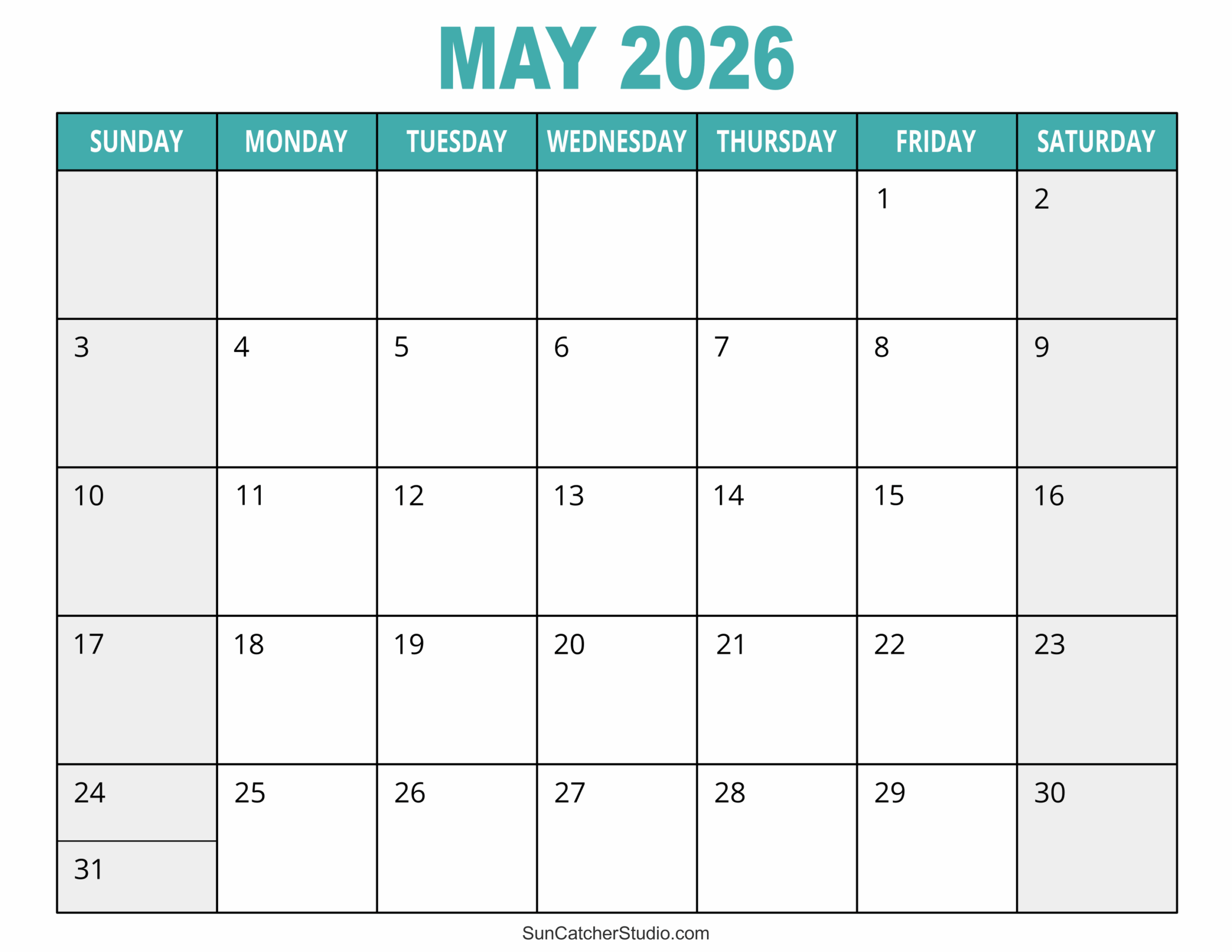 May 2026 Calendar Free Printable Free Printables Monograms Design Tools Patterns U0026 DIY Projects