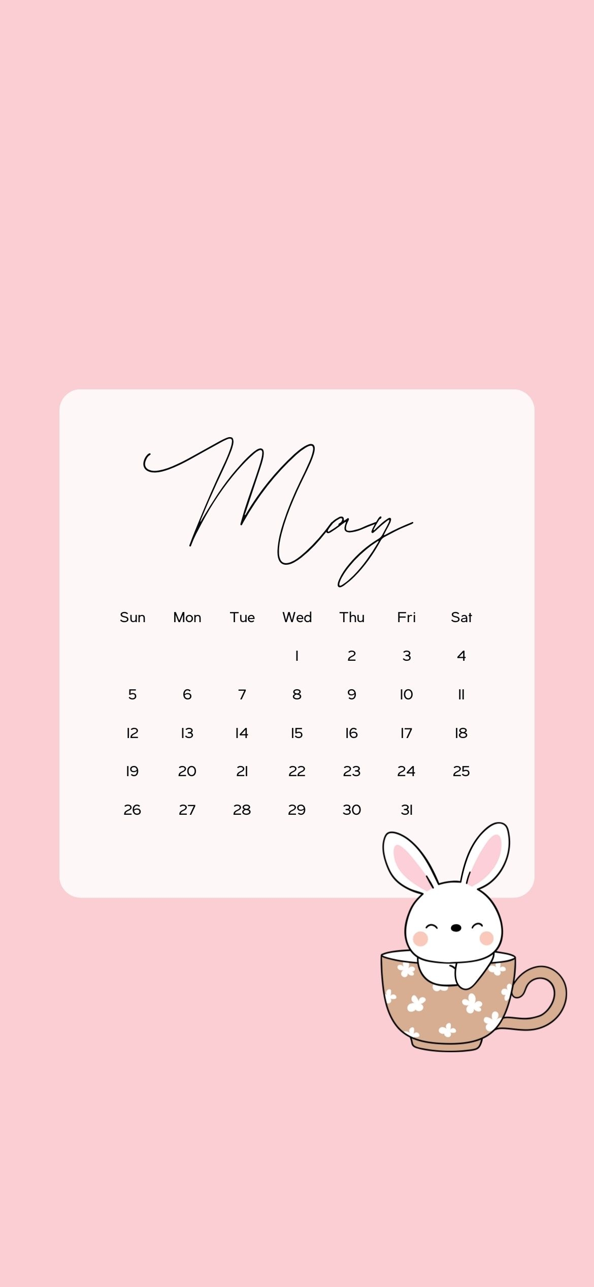 May 2026 Desktop Calendar Wallpaper