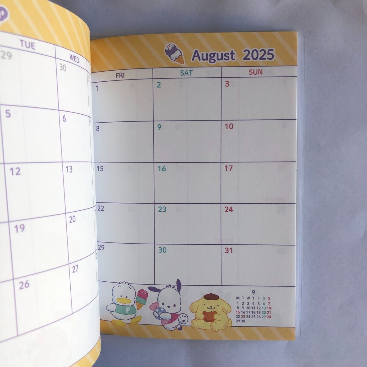 Sanrio Characters 2025 Monthly Schedule Planner Book Size A6 Dec 