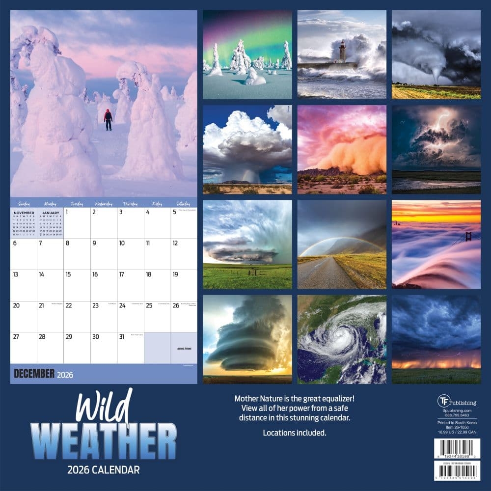 Weather 2026 Wall Calendar Calendars